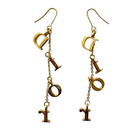 dior letter earrings|Dior look alike earrings.